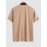 Solid Color Ribbed Textured Short Sleeves T-shirt